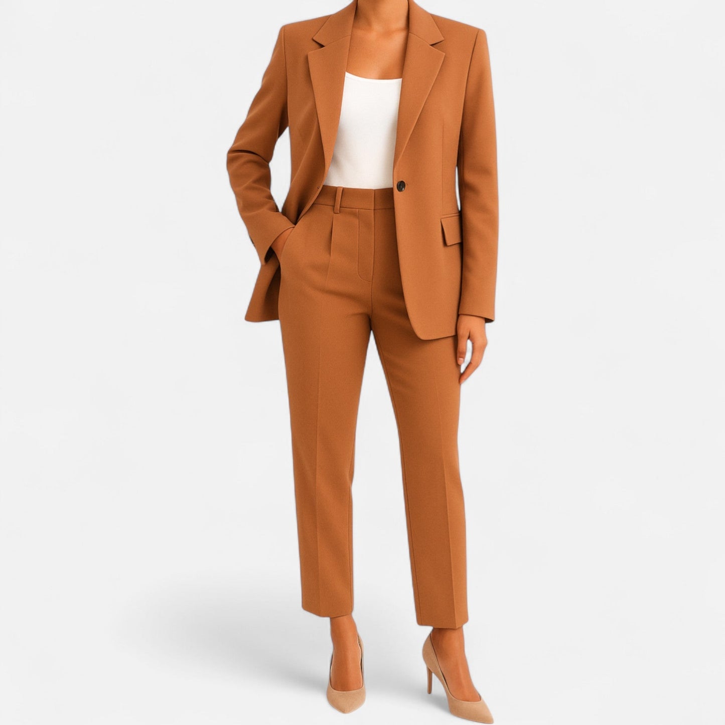 Conjunto Mujer Sastre Elegante con Blazer y Pantalón